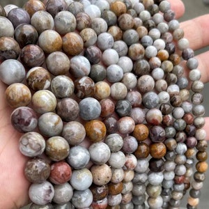 Natural Gobi Agate smooth round beads 6mm 8mm 10mm ,15 inches,semi-finished products