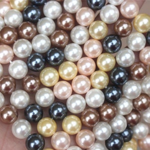 6mm 8mm 10mm 12mm Multi Color South Sea Shell Pearls,Round Shell Beads, mixed color shell beads,15 inches one strand
