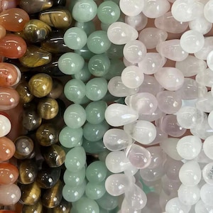 Druppelkralen natuurlijke agaatkristallen, druppelvormige edelsteenkralen met waterdruppels