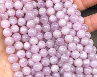 Natürliche AA Kunzit runde Perlen, natürliche Spodumene runde Perlen 6mm 8 mm 10mm 12mm Kunzit Perlen, 15 Zoll ein Strang