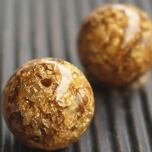 100pcs Gold Foil Beads,Round Beads ,6mm 8mm 10mm 12mm 18mm 20mm