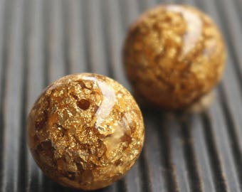 100 Stück Goldfolienperlen, runde Perlen, 6 mm 8 mm 10 mm 12 mm 18 mm 20 mm