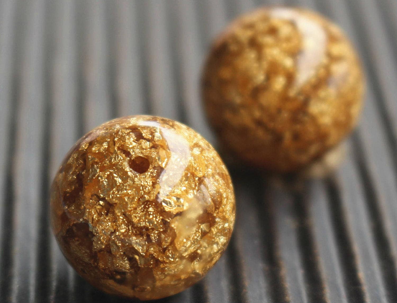 100pcs Gold Foil Beadsround Beads 6mm 8mm 10mm 12mm 18mm Etsy