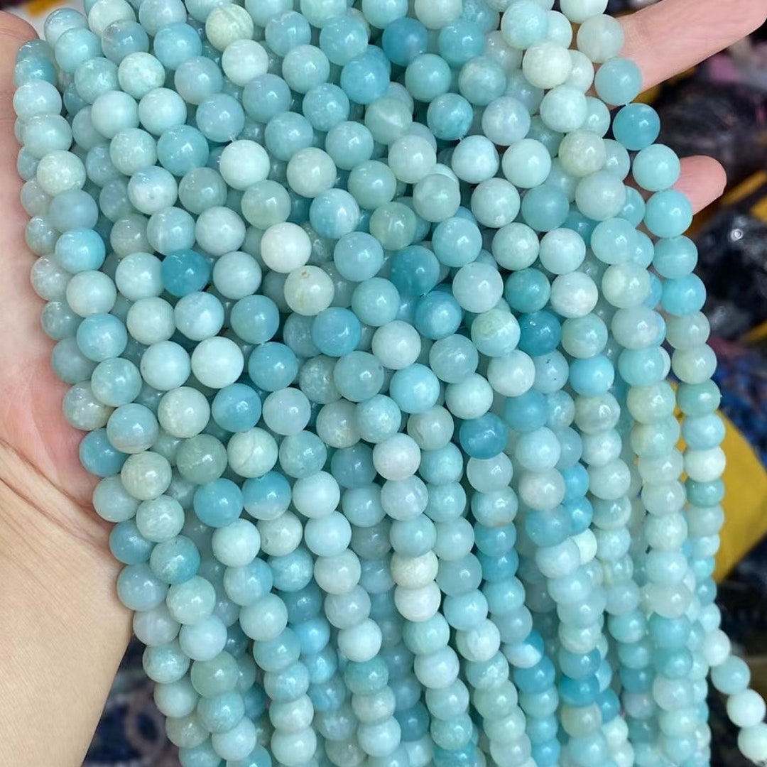Natural Genuine Amazonite Smooth Round Beads 4mm 6mm 8mm 10mm,natutal