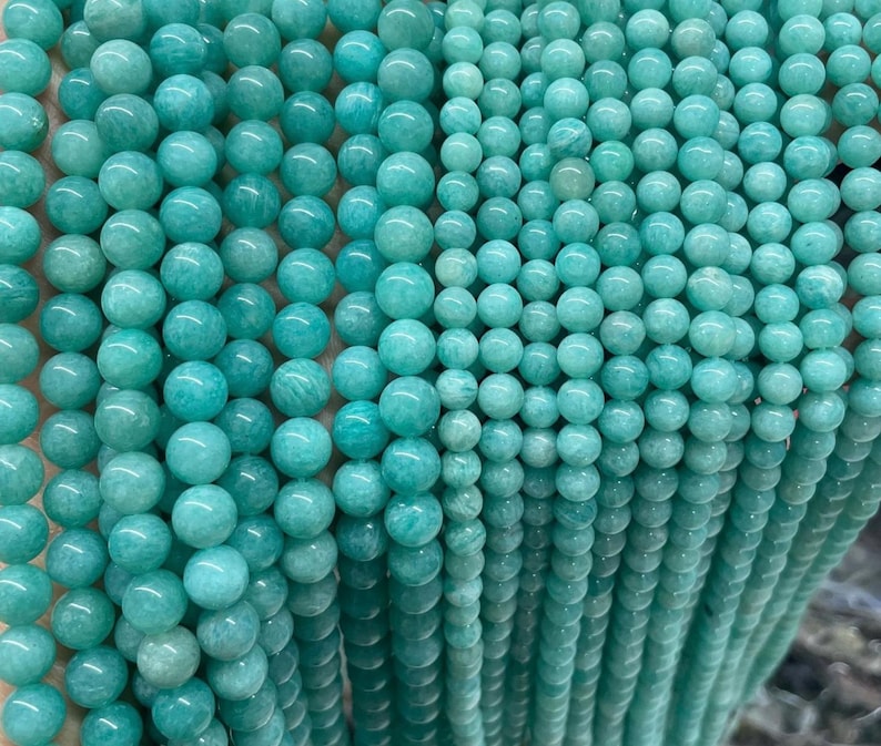 Genuine 2A Amazonite Blue Round 6mm 8mm 10mm 12mm Loose Beads 15 Inch ...