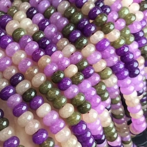 Sugilite Jade Rondelle Beads,Sugilite Jade Smooth Spacer Beads,Sugilite Stone Beads,5*8 mm15 inch full Strand