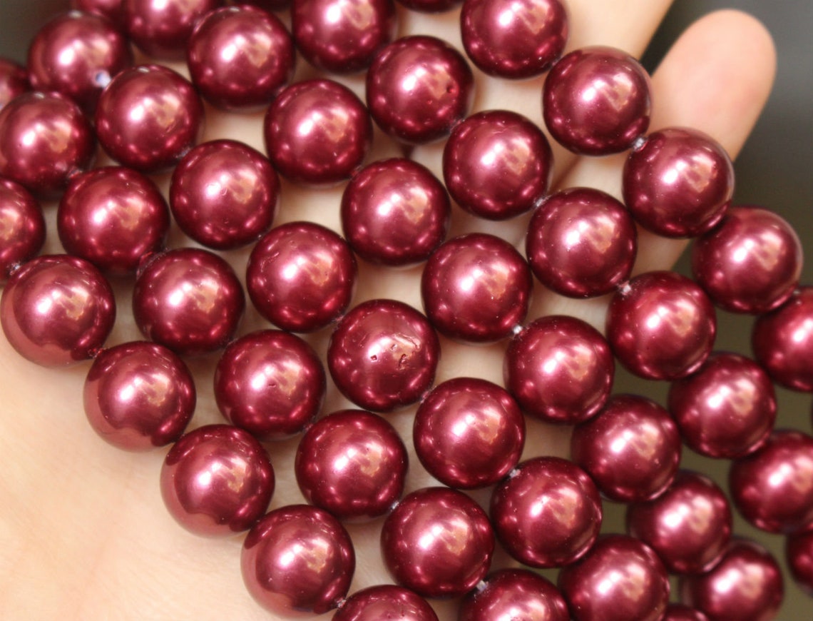 8mm 10mm 12mm 14mm South Sea Shell Pearls Round Beadsfull Etsy