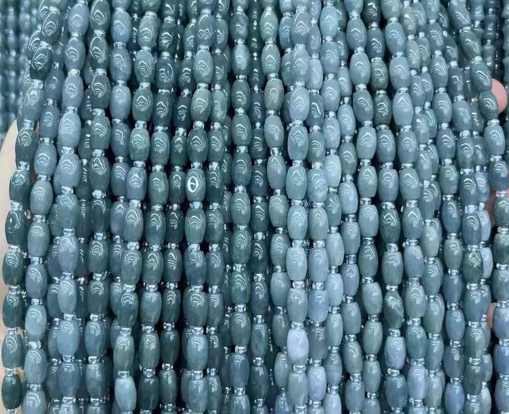 Natural 7A Jadeite Rice Shape Beads for Jewelry Making Supply ,15 ...