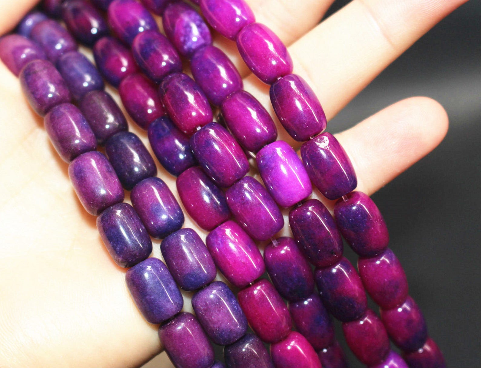Sugilite Barrel Beads Sugilite Tube Smooth Beadssugilite Etsy