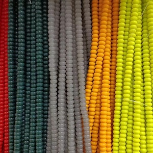 10 Strands/4*6mm Glass Loose Rondelle beads,Yellow Red Green Blue Glass Drum Beads Barrel Wholesale Beads ,15 inches one strand