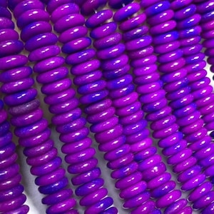 Sugilite Beads,Sugilite Spacer Beads,Sugilite Rondelle Beads,Sugilite Wheel Beads,15 inch full Strand