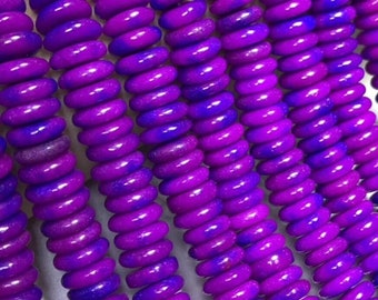 Sugilite Beads,Sugilite Spacer Beads,Sugilite Rondelle Beads,Sugilite Wheel Beads,15 inch full Strand