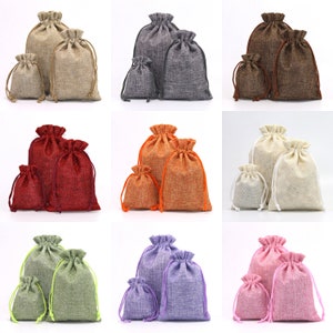 50 PCS Hemp Bag Drawstring Bags Pouch Wedding Favor Gift Packaging Bag Jewelry Party Bags wholesale , Jewelry Gift Bags