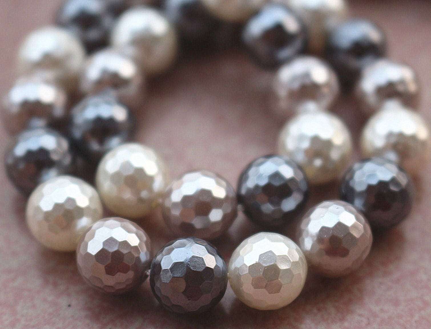 100 Perline Rotonde Sfuse Da 8 Mm Nere Opache Per - Foto 9