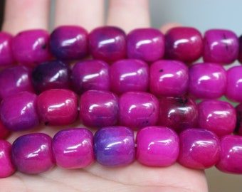 12*12mm Sugilite Barrel Beads,Dyed Sugilite Smooth column beads,semi-precious stone,15 inches full Strand