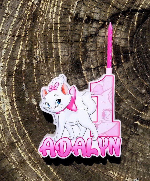Marie Aristocats Disney Cake Candle Personalized Birthday Etsy