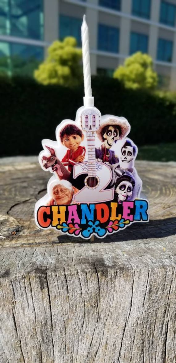 Disney Coco Cake Candle Personalized Birthday Candle Cake Etsy Disney Coco Cake Candle Personalized Birthday Candle Cake Etsy
