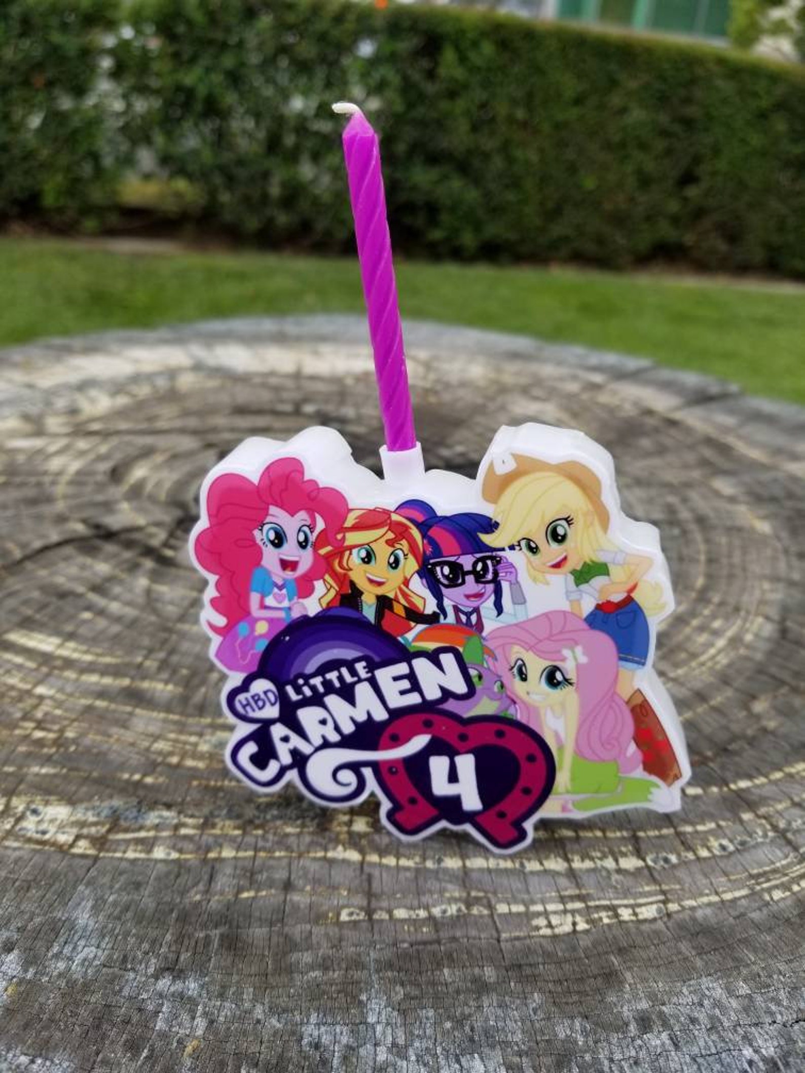 My Little Pony Cake Candle Personalized Birthday Candle Wax Etsy