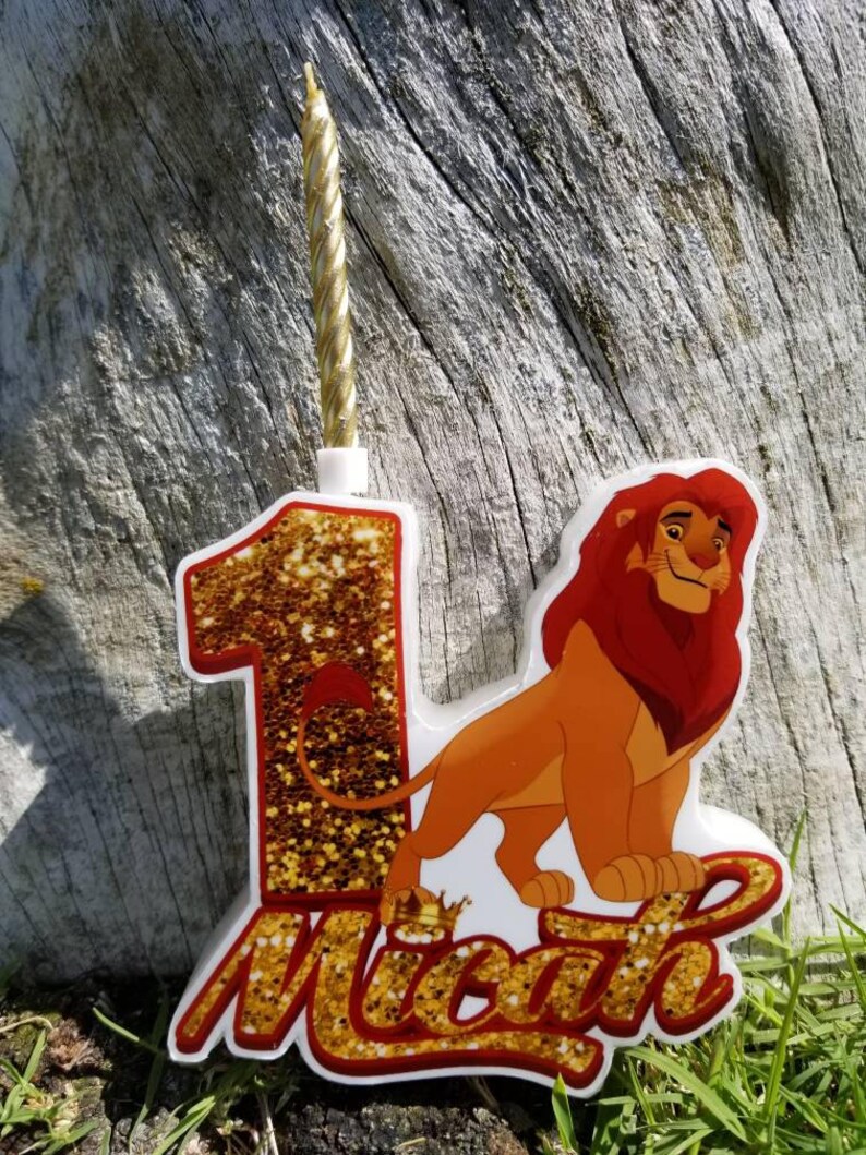 Disney Lion King Cake Candle Personalized Birthday Candle Etsy