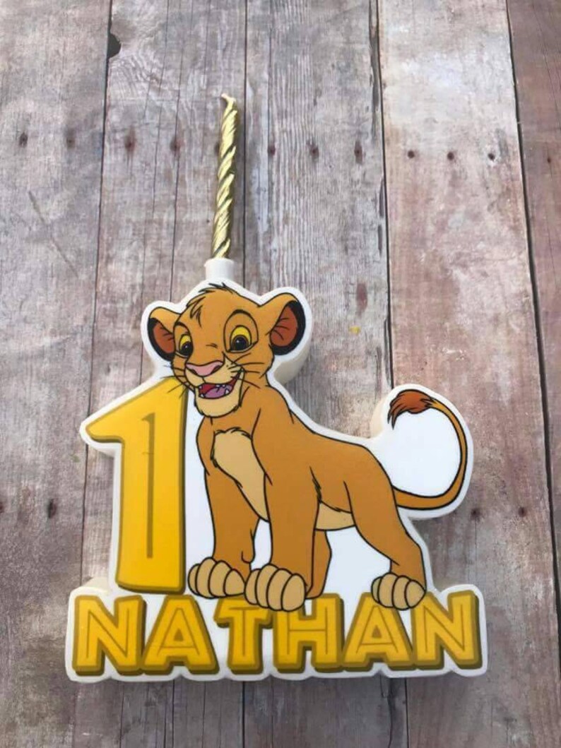 Disney Lion King Cake Candle Personalized Birthday Candle Etsy UK