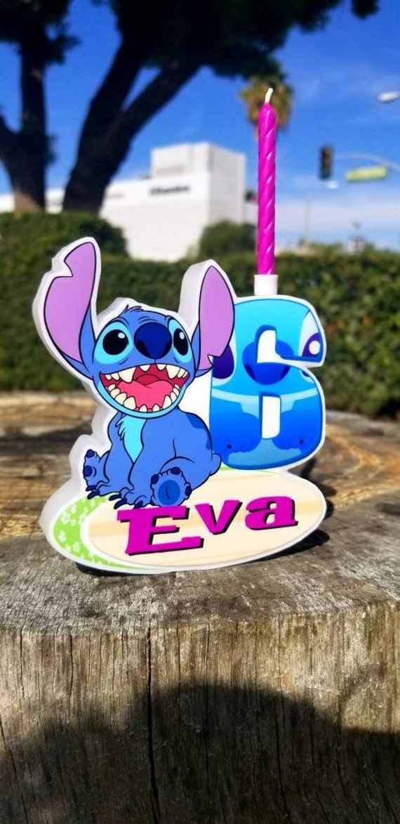 Lilo & Stitch Bougie danniversaire personnalisée, Cake Topper Wax Candle  Topper -  France