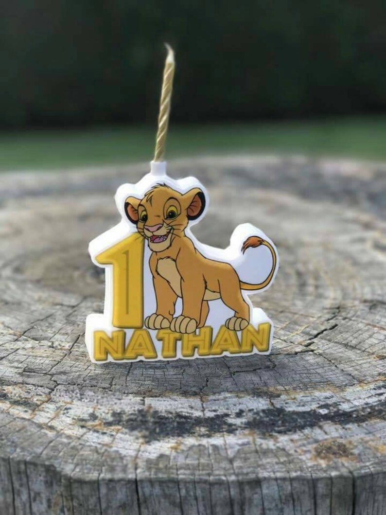 Disney Lion King Cake Candle Personalized Birthday Candle Etsy UK