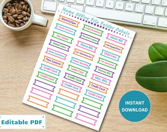 File Folder Labels - Etsy