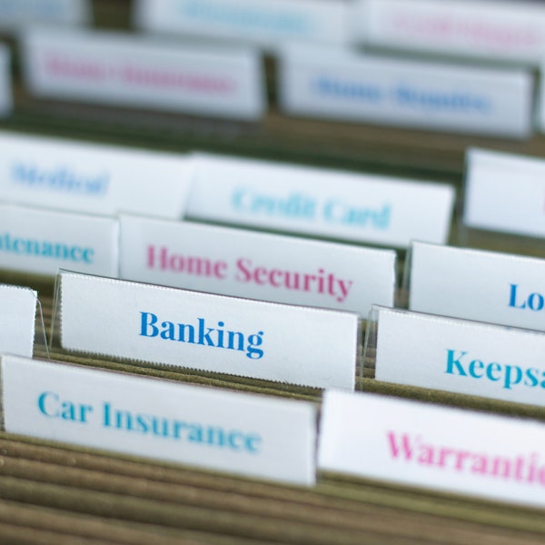 Preprinted Home File Labels - Etsy