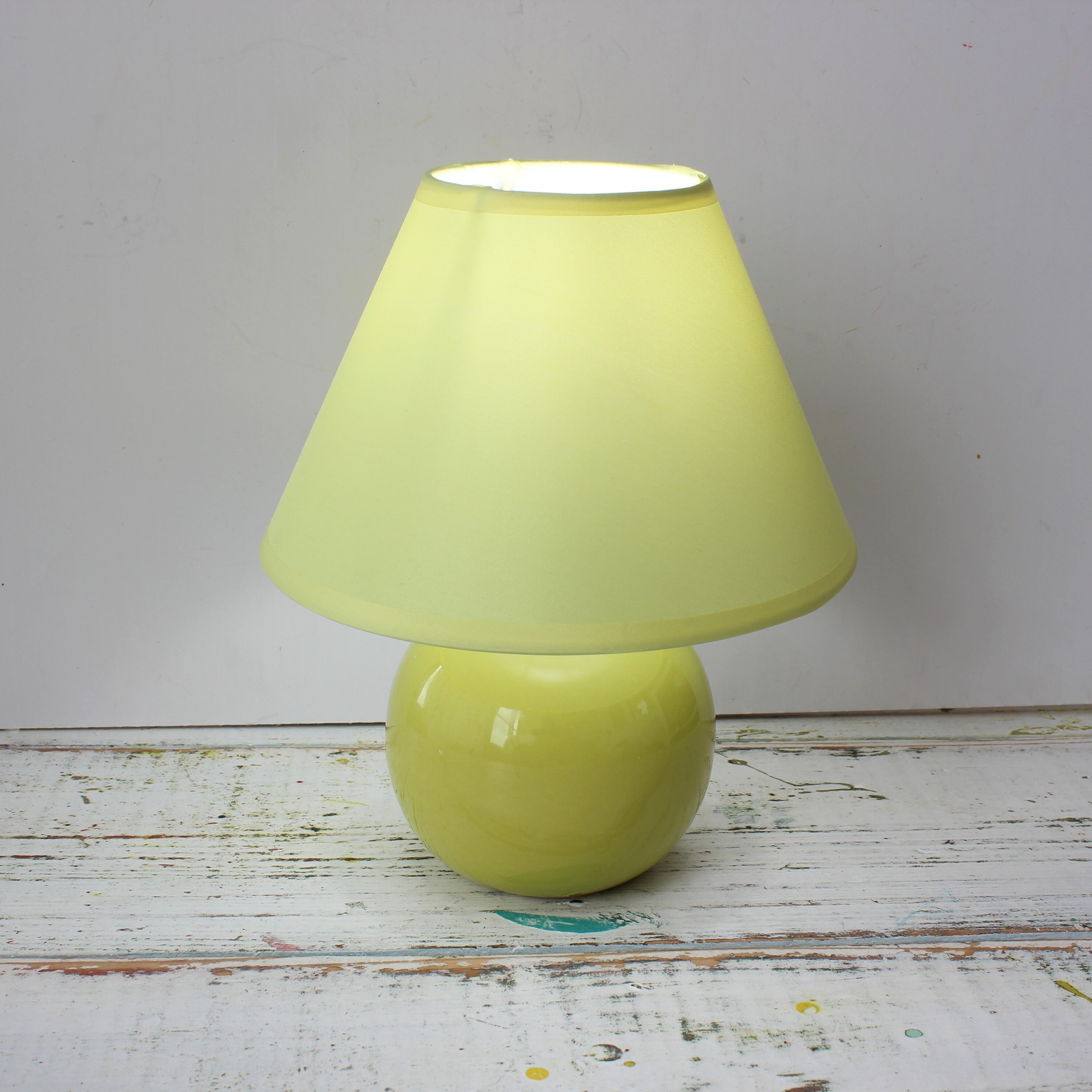 Ceramic Table Lamp. Small Office Desk Lamp Mini Lime Green Etsy UK