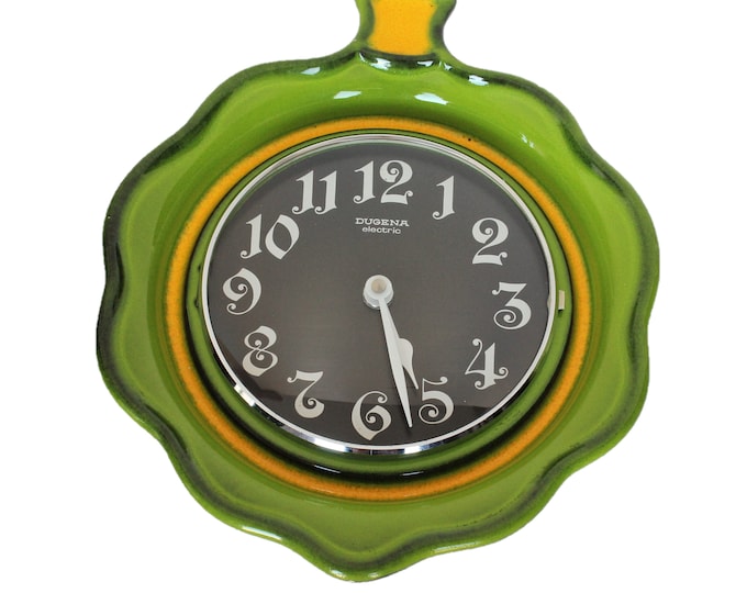 Vintage Green Wall Clock by Dugena From the 70s. Modern Etsy