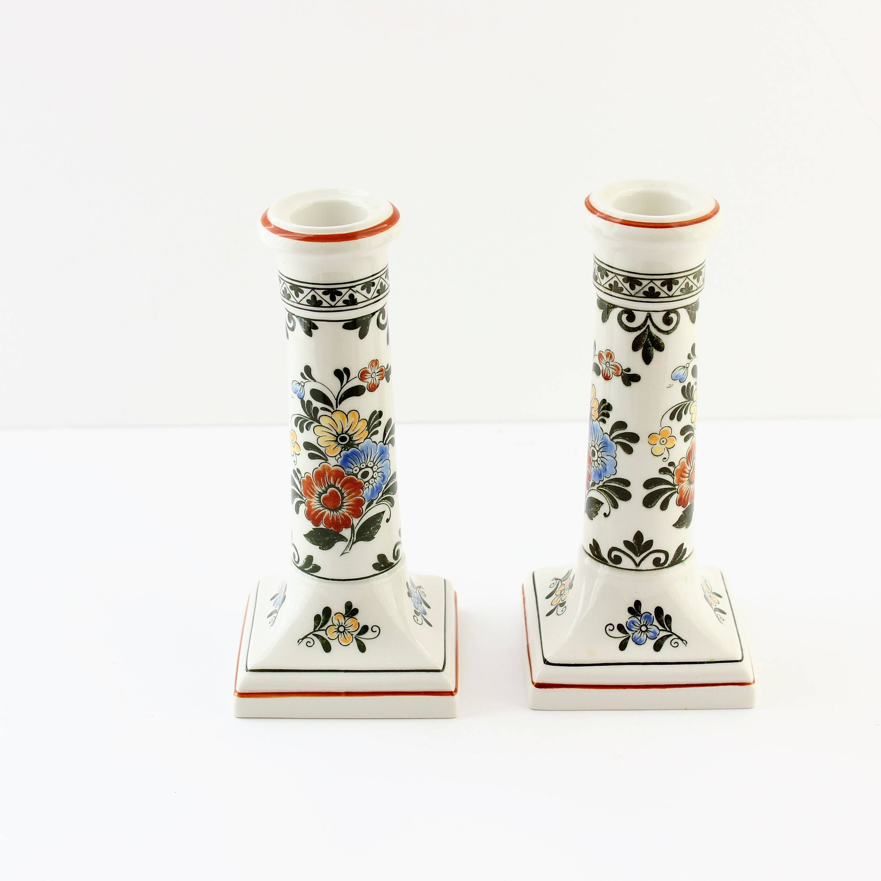 vintage pair villeroy and boch candle holders mid century Etsy