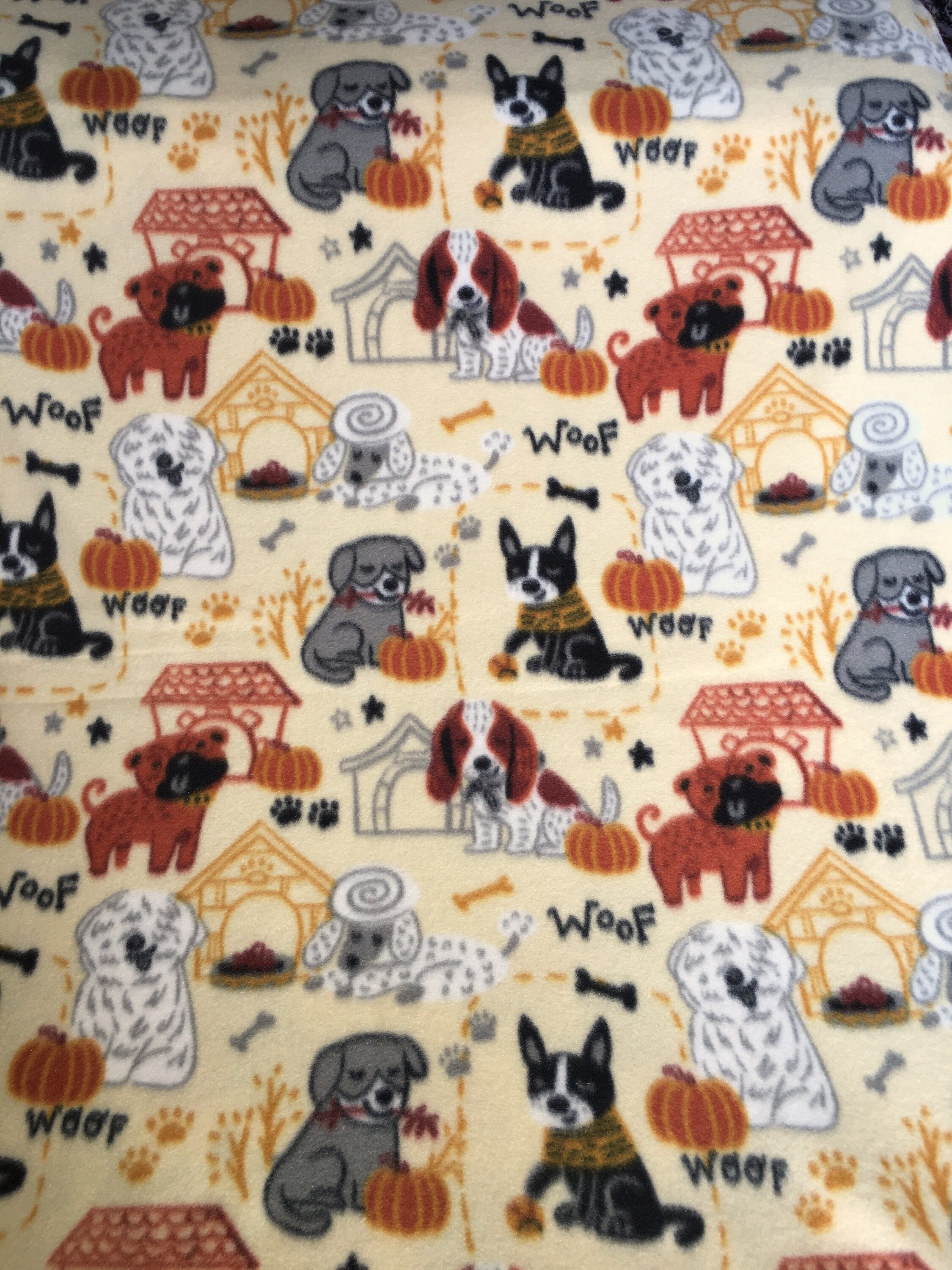 Pup kin Patch Pet Bed Sheets Fleece Etsy