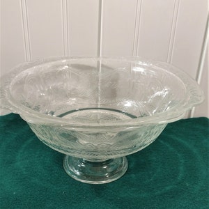 Federal Madrid Footed Bowl Clear Glass