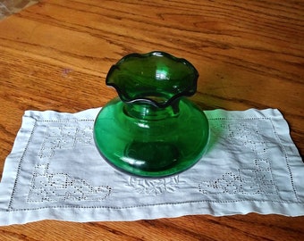 Vintage Green Glass Vase