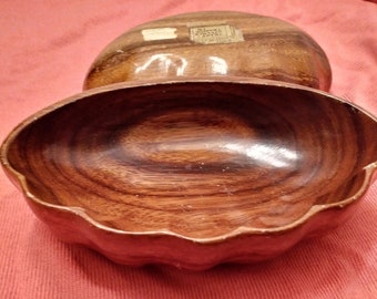 2 Wooden Snack Bowls