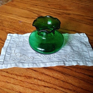 Vintage Green Glass Vase