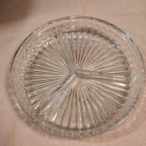 Vintage Glass Divided Dish