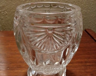 Vintage Clear  Glass Candle Holder