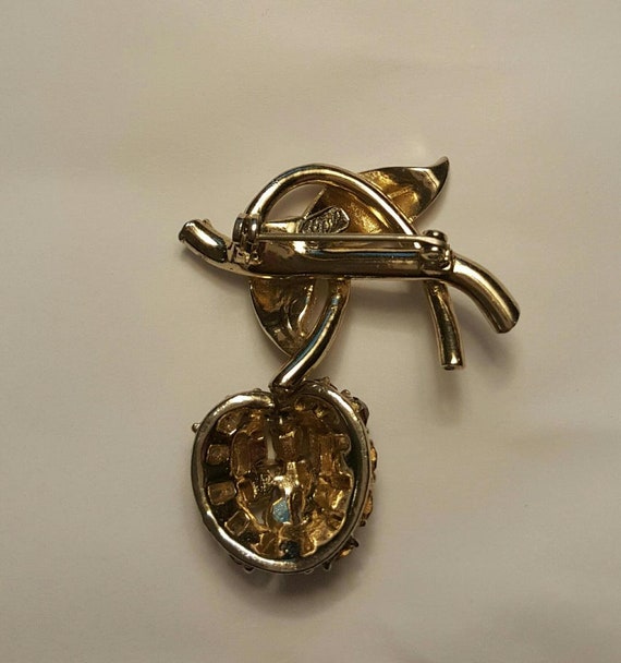 Vintage Coro Apple Brooch - image 4