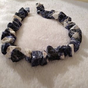 Rough Blue and White Sodalite Nuggets Beads