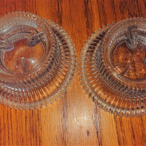 Pair of Indiana Glass Refection Reversible Candle Holders