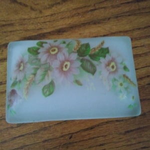 Vintage Pink Glass Trinket Box