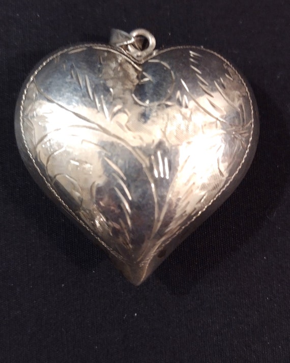 Sterling Silver Puff Heart