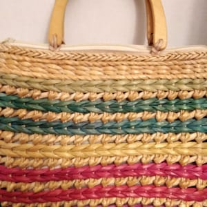 Retro 1980s Straw Purse