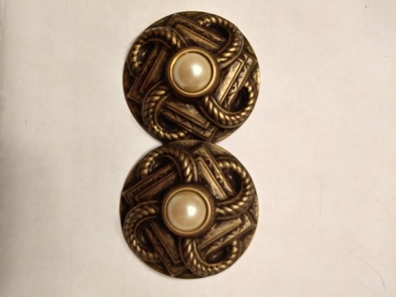 3 pair Vintage Costume Earrings - image 5