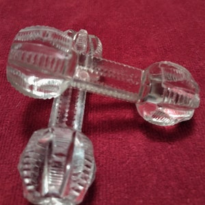 Vintage a Pair of Pressed Glass Knife Rests
