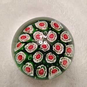 Vintage Millefiori Glass Paperweight