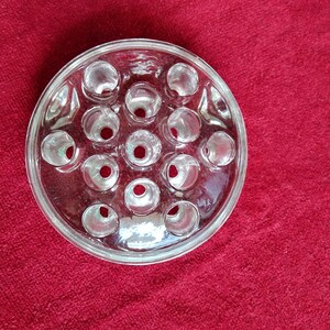 Vintage Glass Floral Frog
