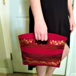 Vintage Red Velvet Evening Purse