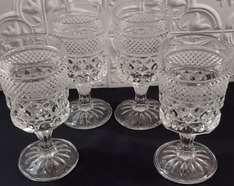 Wexford  by Anchor Hocking Glasses, Four Glasses for Wine or Juice